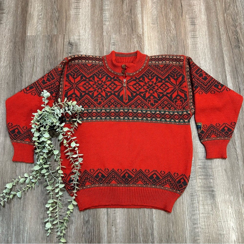 Dale of Norway 100% Wool Nordic Knit Sweater Size Small